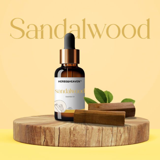 100% Pure & Natural Sandalwood Essential Oil – Premium Therapeutic Grade, Steam Distilled for Aromatherapy, Skin Care, Hair Care & Meditation
