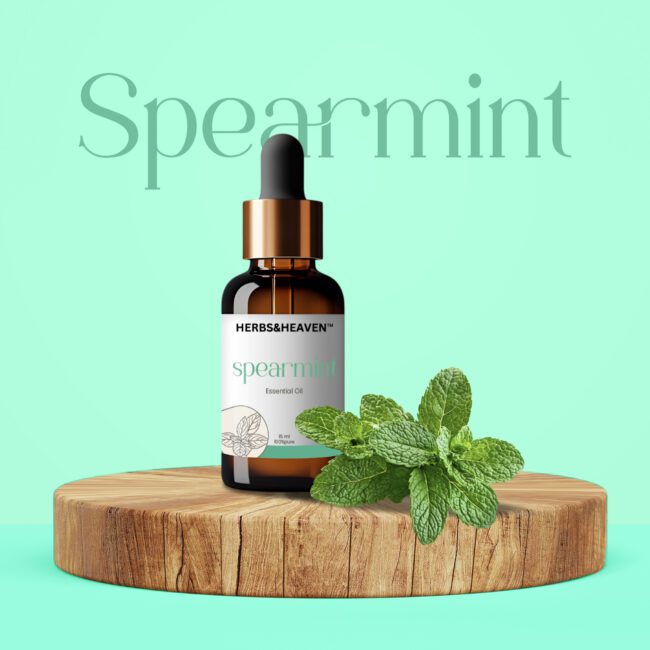 100% Pure & Natural Spearmint Essential Oil – Therapeutic Grade, Steam Distilled, Refreshing & Uplifting for Skin, Hair, Aromatherapy & Home Use