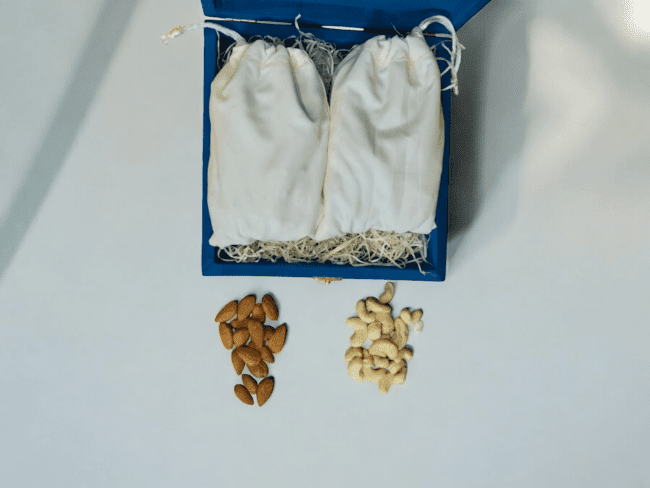 Luxury Wooden Box Pack of 2: Almond & Cashew Duo (300gm Each)